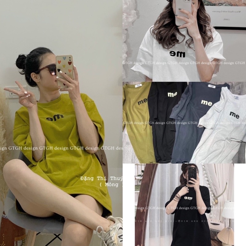 BÁN SỈ ÁO PHÔNG CHỮ ME 4 MÀU CHO NỮ