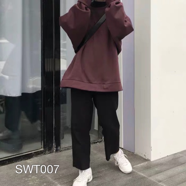 Áo sweater trơn nâu dành cho nam và nữ VN CLO - SWT007