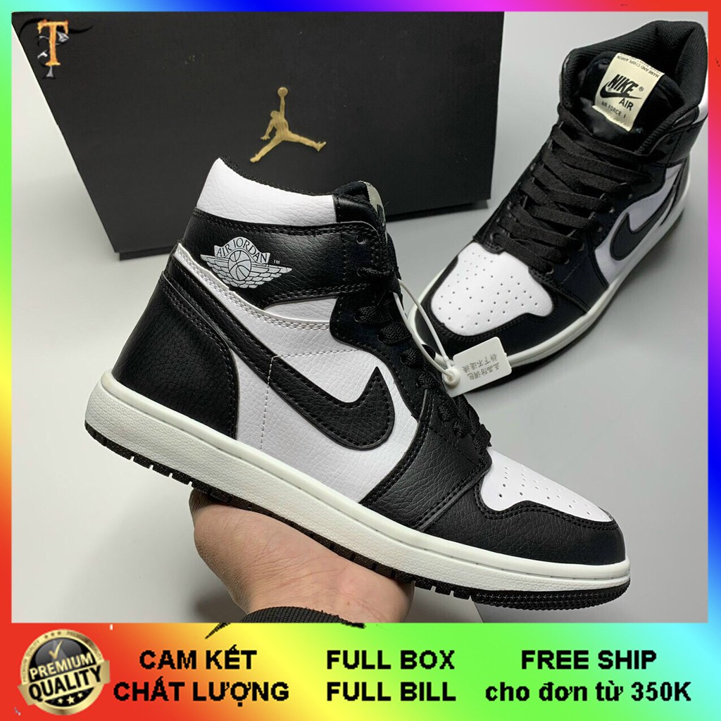 [Mã FAGREEN245 giảm tới 30K đơn 99K] Giày jocdan đen trắng cao cổ panda | BigBuy360 - bigbuy360.vn