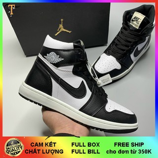 Giày jocdan đen trắng cao cổ panda