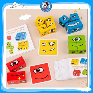 Bộ đồ chơi Lego ghép mặt cảm xúc bằng gỗ, giúp con phát triển tư duy, M13 - 𝙎𝙃𝙊𝙋 𝙈𝙀̣ 𝘽𝙊𝙉𝘿