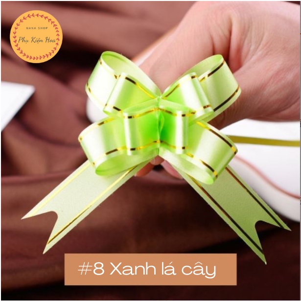 [Set 10 nơ] Nơ rút hình bướm size vừa 6.5*10.5cm, nơ trang trí bó hoa, hộp quà, phòng tiệc