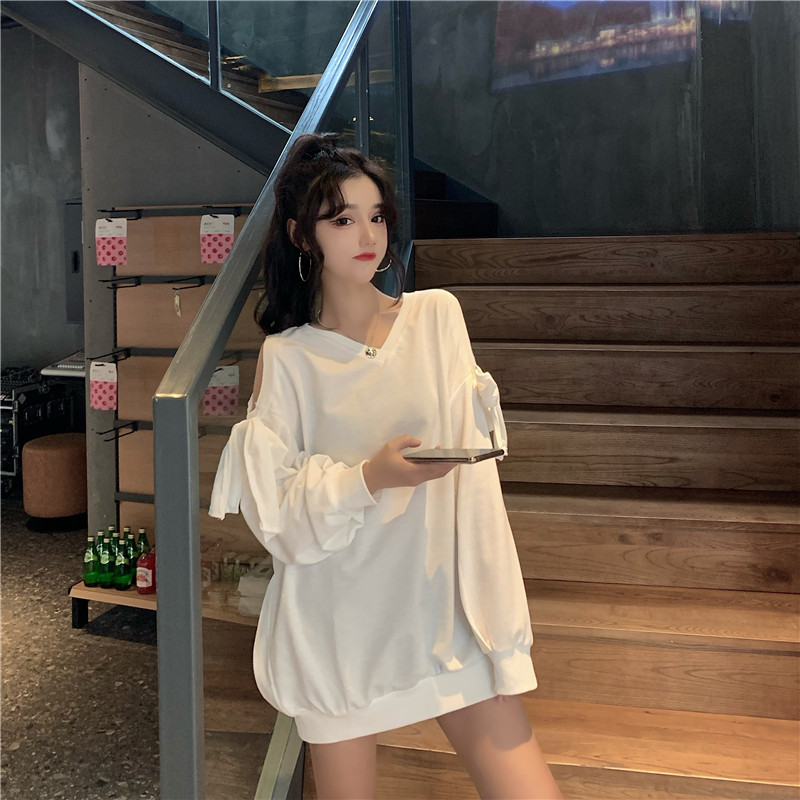 Áo Sweater Dáng Rộng Bằng Vải Nỉ Thời Trang Mùa Thu Cho Nữ | BigBuy360 - bigbuy360.vn
