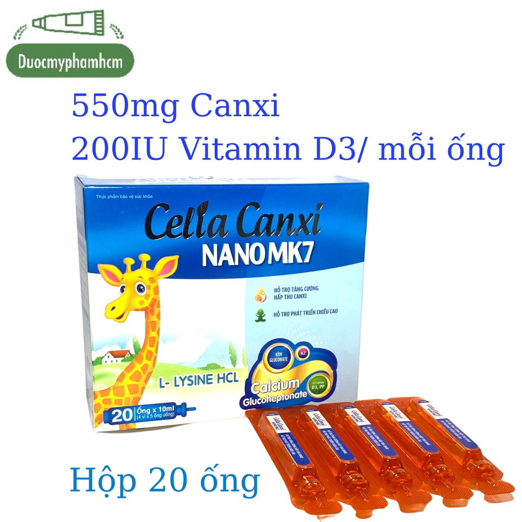 Celia Canxi Nano Mk7 phát triển chiều cao, kích thích ăn ngon, cho xương chắc khoẻ chống còi xương, loãng xương