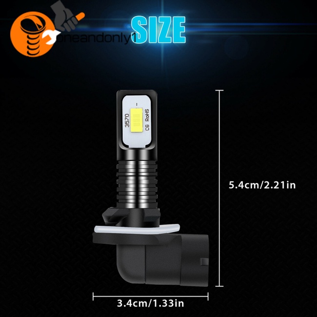2 Đèn Led 881 862 886 889 894 896 898 Xenon 6000k 4000lm Ip67 Cho Xe Hơi