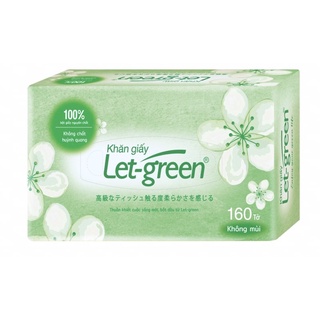 Khăn giấy hộp let green 160 tờ