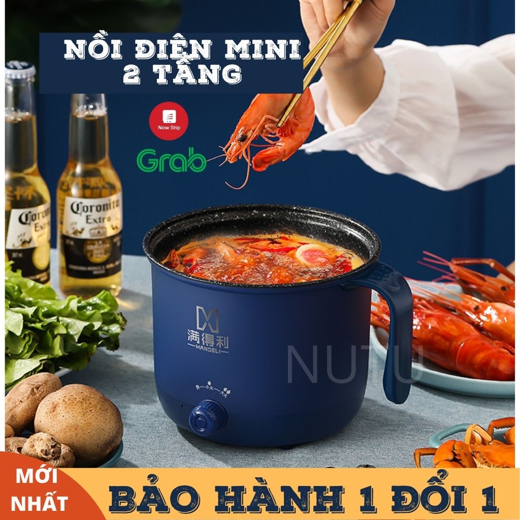 Nồi Lẩu Điện Mini 2 Tầng Tiện Lợi, Bếp Điện Đa Năng Phục Vụ Nhiều Nhu Cầu