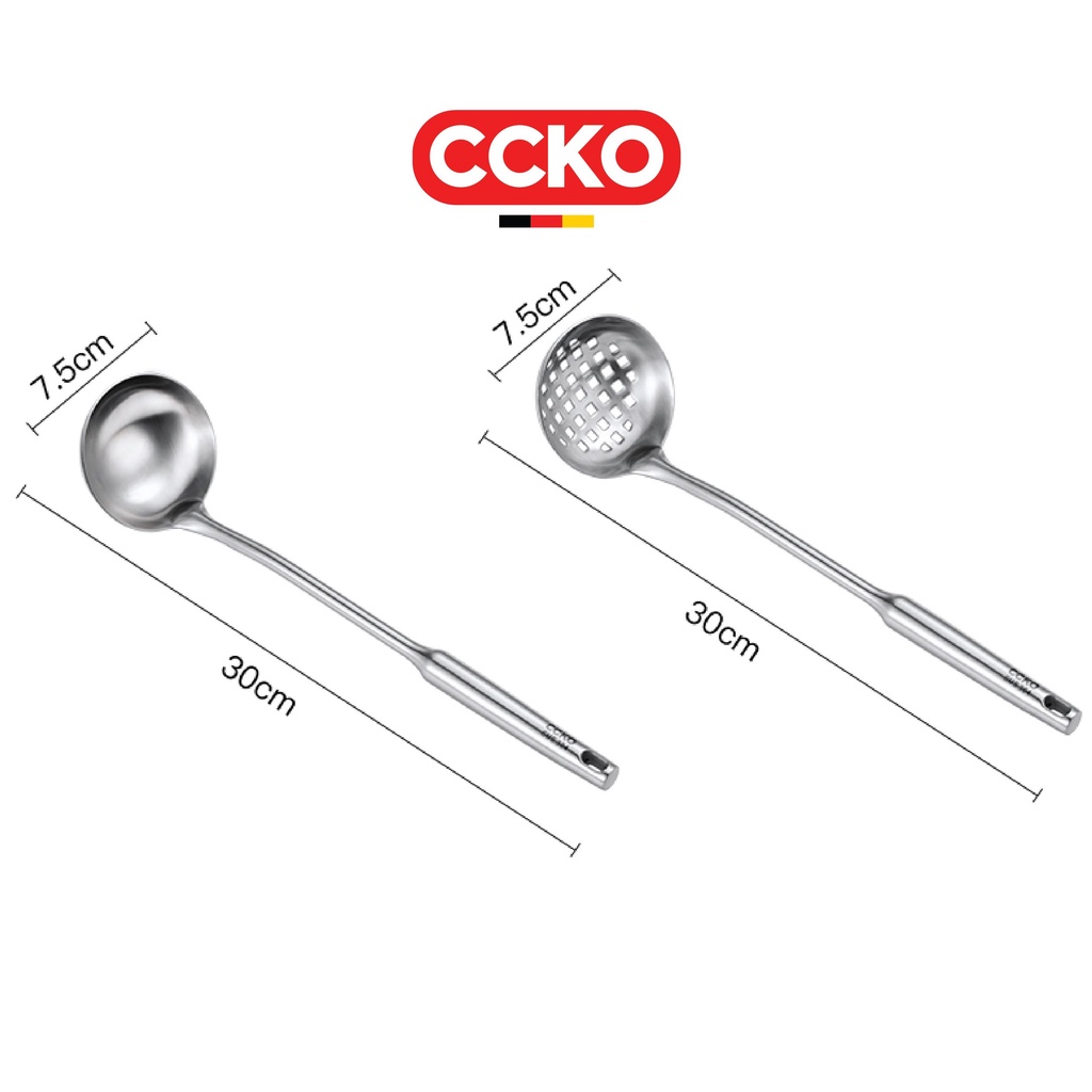 Muôi ăn lẩu cán tròn chất liệu inox mờ cao cấp CCKO