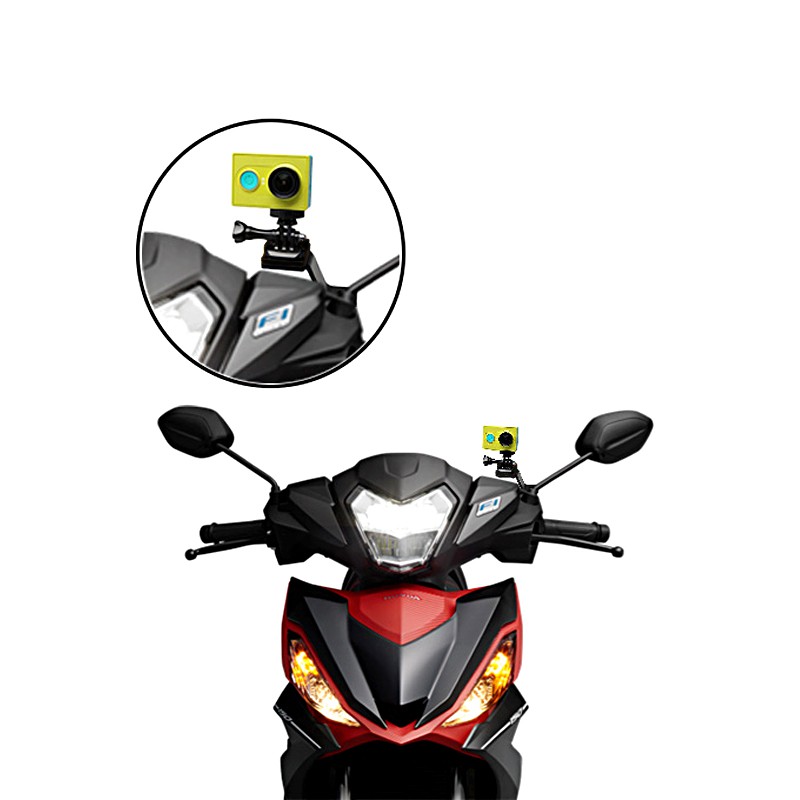 Phụ kiện gắn Gopro vào chân gương xe máy