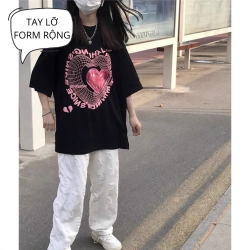 Áo Thun Unisex Nam Nữ Form Rộng, Áo Phông Tay Lỡ Freesize HEART ATTIM | BigBuy360 - bigbuy360.vn