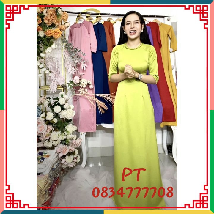 [FREESHIP] Áo dài lụa tây thi cao cấp ,tết cổ thủ công