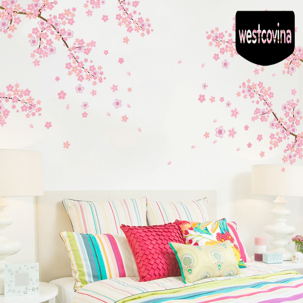 [Hot]☀ Sticker Dán Tường Hình Hoa Mận Trang Trí Nhà Cửa