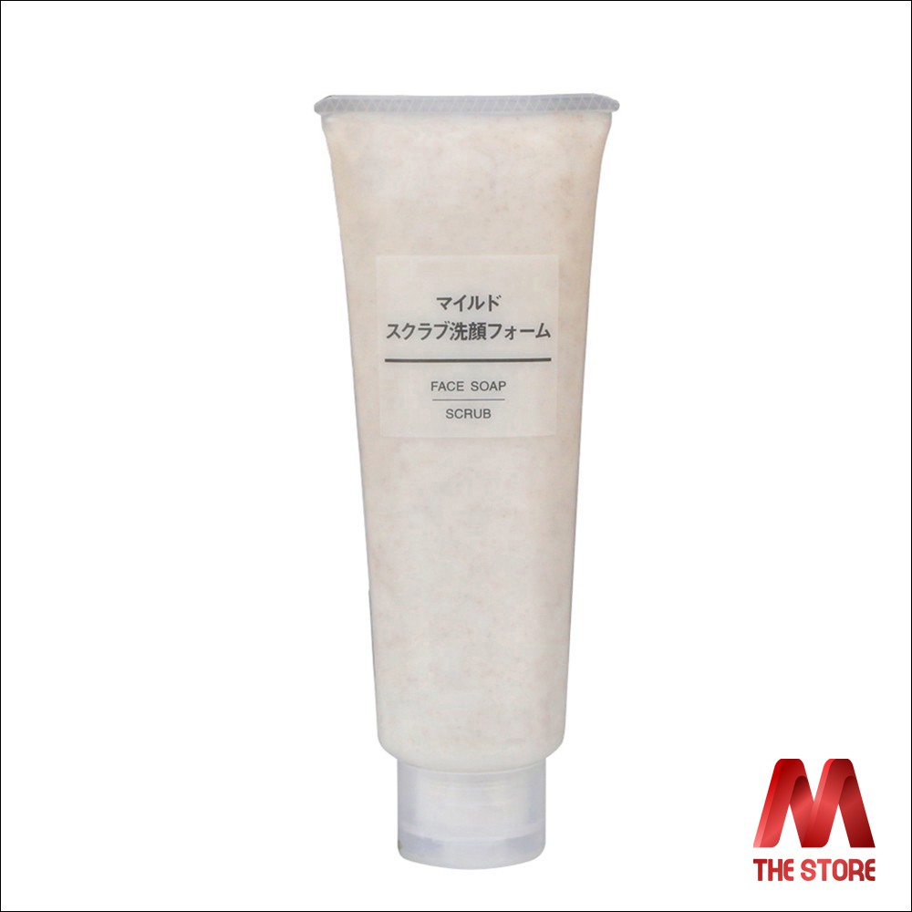 Sữa rửa mặt tẩy tế bào chết Muji Face Soap Scrub 100g