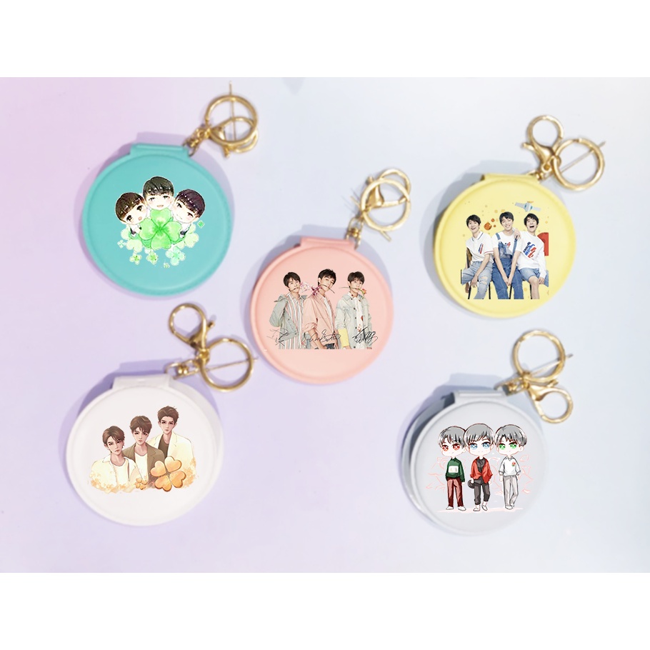 Gương tfboys 2 mặt GIK3 móc khoá gương in hình army kpop