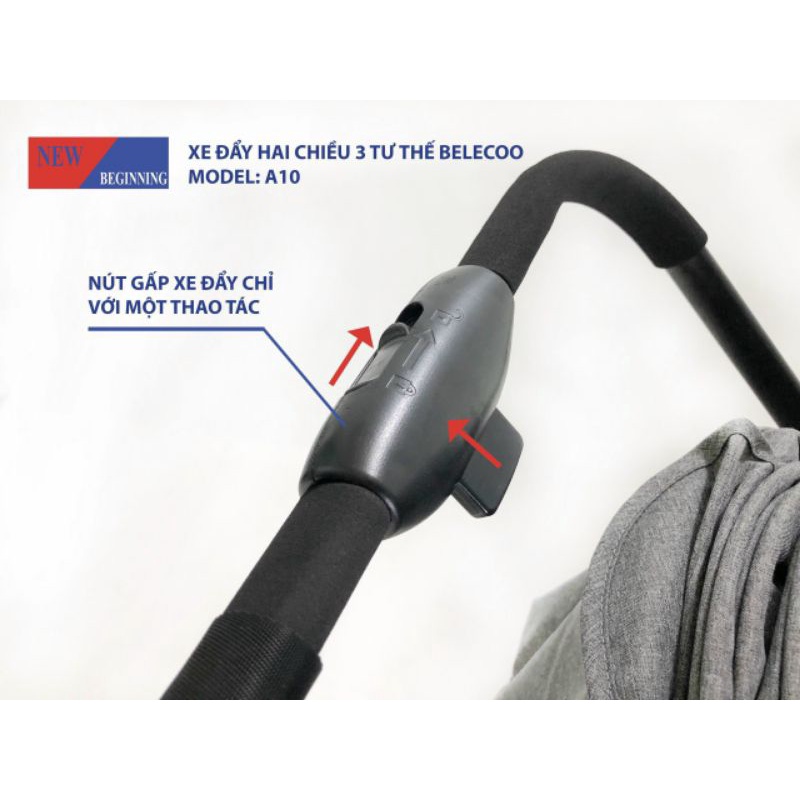 Xe đẩy 2 chiều New Beginning - Siêu nhẹ, gấp gọn, giảm sóc