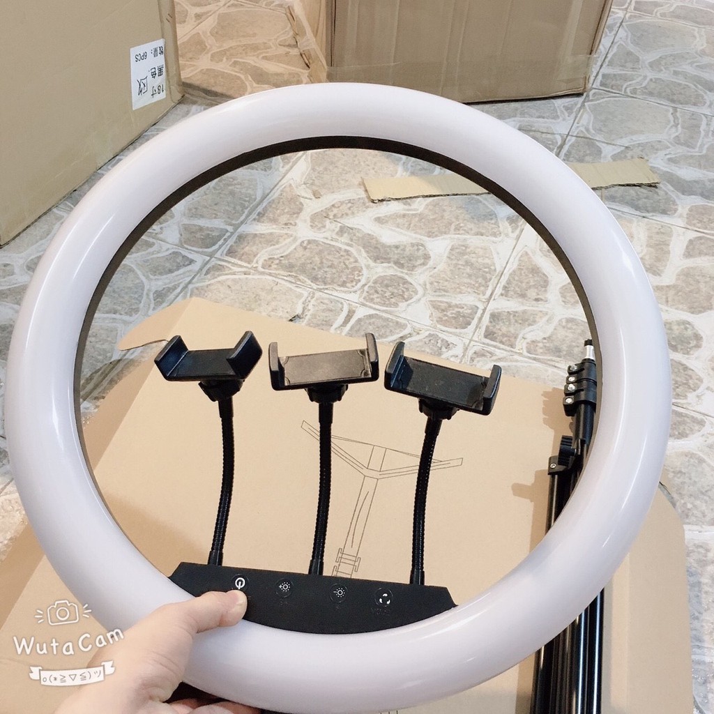 Đèn livestream   size 26 30 kèm chân 2m 3 chế độ sáng 10 nấc sáng chuyên dùng cho livestream, chụp ảnh, selfi