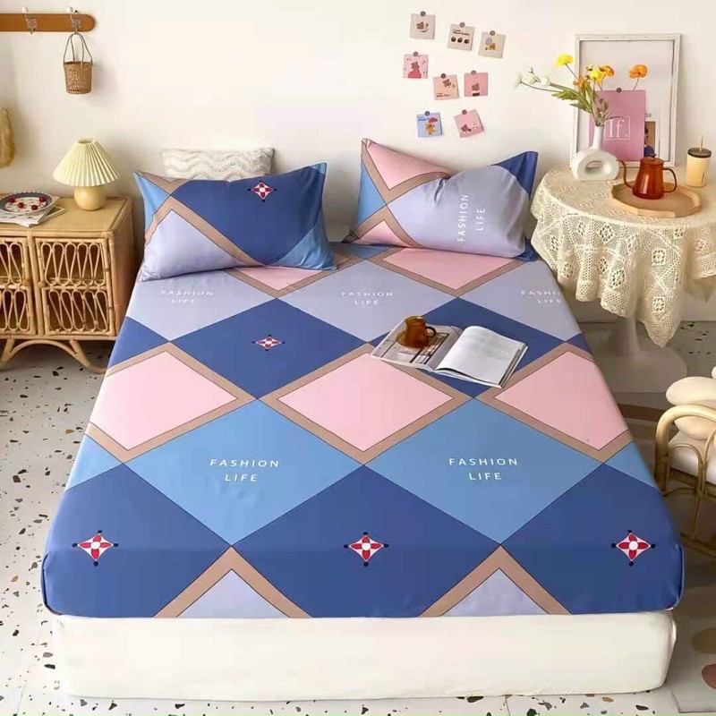 bộ drap cotton lụa