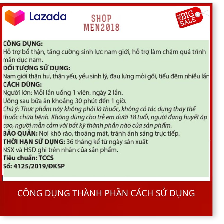 Bổ thận tráng dương nam BIG JIM Tăng cường sinh lý nam keoas dài thời gian quan hệ che tên hsd 2023 | BigBuy360 - bigbuy360.vn