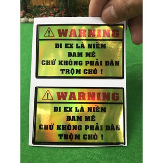 Tem Cảnh Báo Hài Hước 1 Cặp
