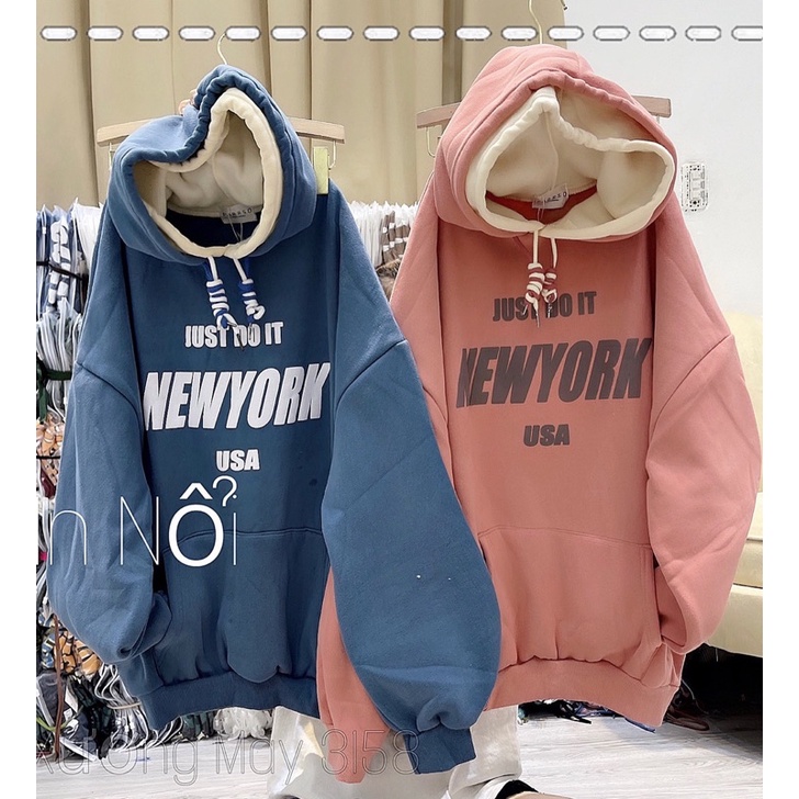 Áo hoodie Newyork mũ 2 lớp H2A648