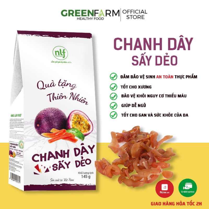 Chanh dây sấy dẻo 145g Nông Lâm Food trái cây sấy dẻo 100% thiên nhiên hỗ trợ giảm cân ăn kiêng,bổ sung các chất