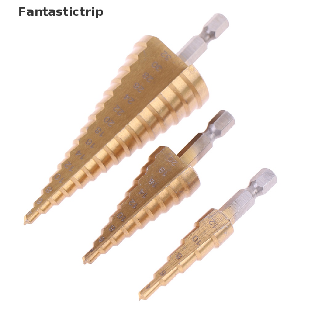 Bộ 3 Mũi Khoan Thép Gió HSS 4-12mm 4-20mm 4-32mm Tốc Độ Cao Mới