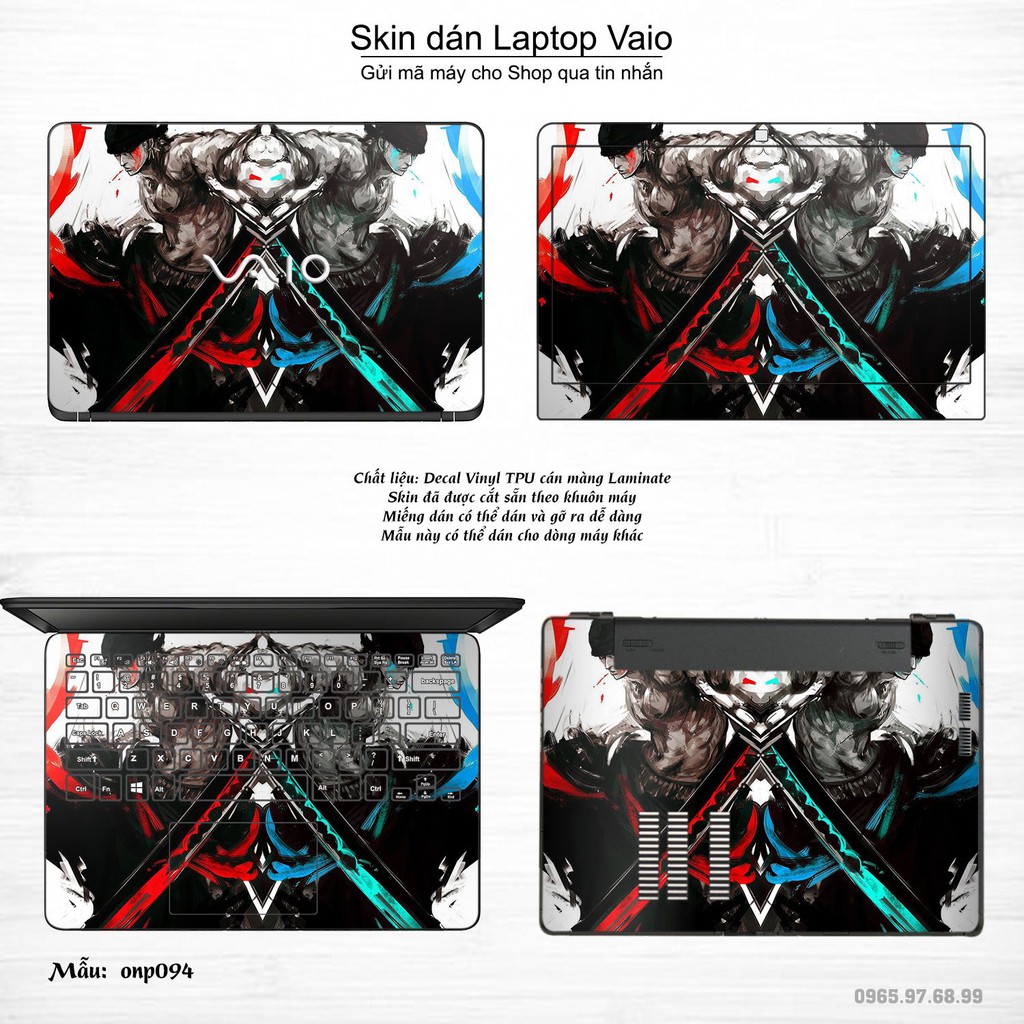 Skin dán Laptop Sony Vaio in hình One Piece _nhiều mẫu 9 (inbox mã máy cho Shop)