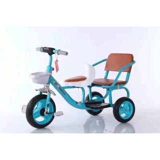 xe đạp 3 bánh ghế đôi ghế da  cho bé
