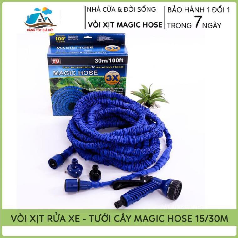 🔏Hàng Loại 1🔏 Vòi Rửa Xe, Tưới Cây, Vòi Xịt Rửa Thông Minh Giãn Nở Magic Hose Giãn Nở 15/30M