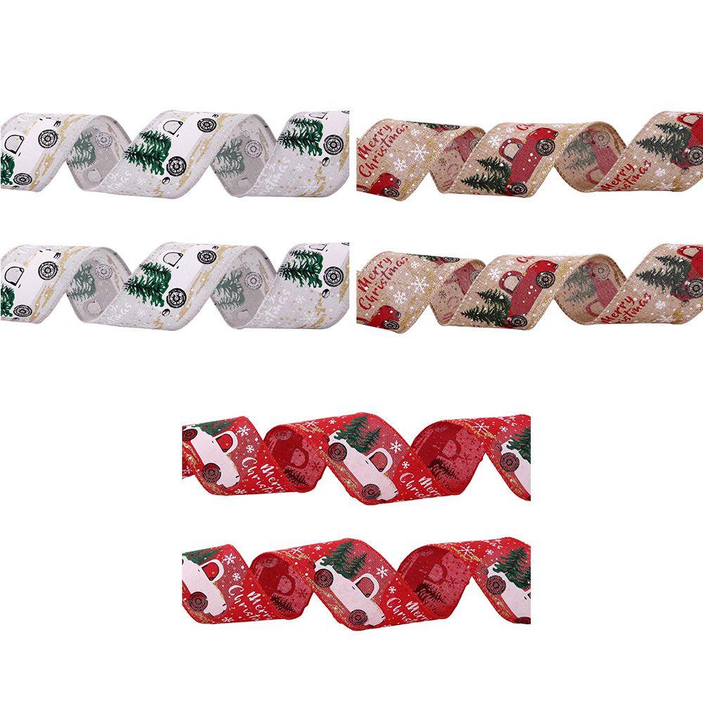 Set 2 Cuộn Ruy Băng Họa Tiết Bông Tuyết Trang Trí Giáng Sinh