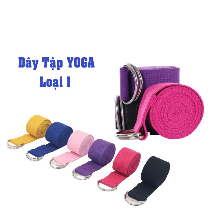 Dây tập Yoga chuyên dụng cotton cao cấp chiều dài 1m83