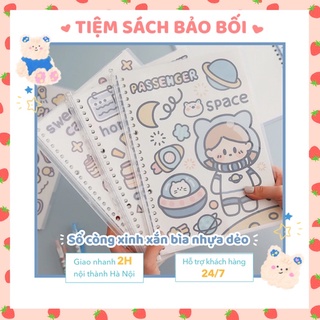 Sổ còng B5 TELADO, bìa nhựa dẻo trong,có thể tháo rời