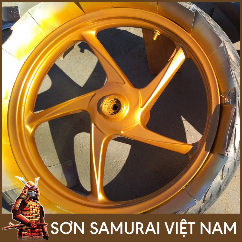 Màu Vàng Ánh Kim Son Samurai - Combo Son Xit Samurai Màu 123