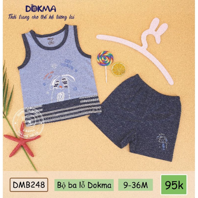 DOKMA 2022 - Bộ Ba Lỗ Hình Thú cho bé trai bé gái từ 6M đến3Y mã DMB248