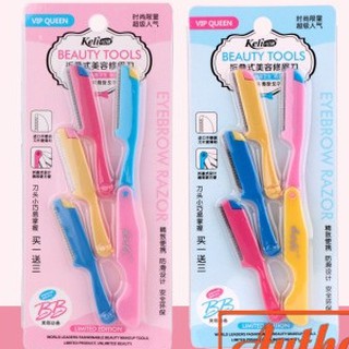 Set 4 Dao cạo mày Keli Eyebrow razor Beauty Tool No.419