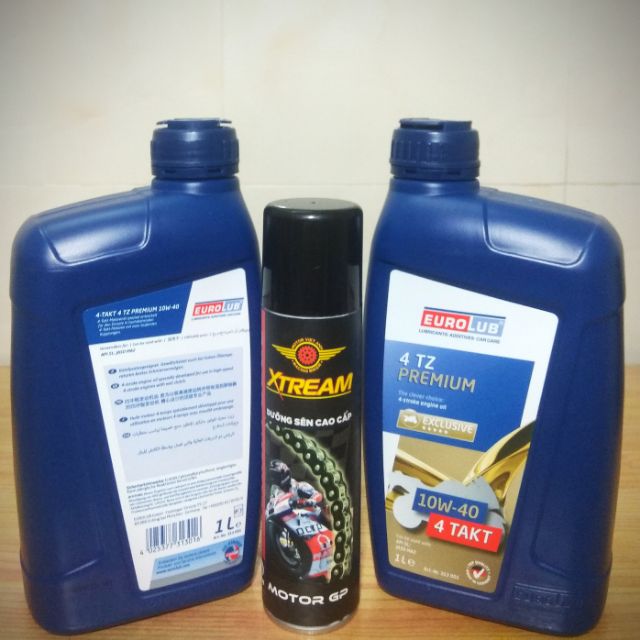 Dầu nhớt Eurolub 4TZ Premium MA2 tặng xịt sên Xtream X2 mini