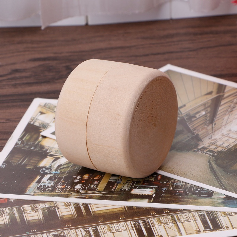 Hộp gỗ tròn nhỏ đựng trang sức/ xà phòng tiện dụng