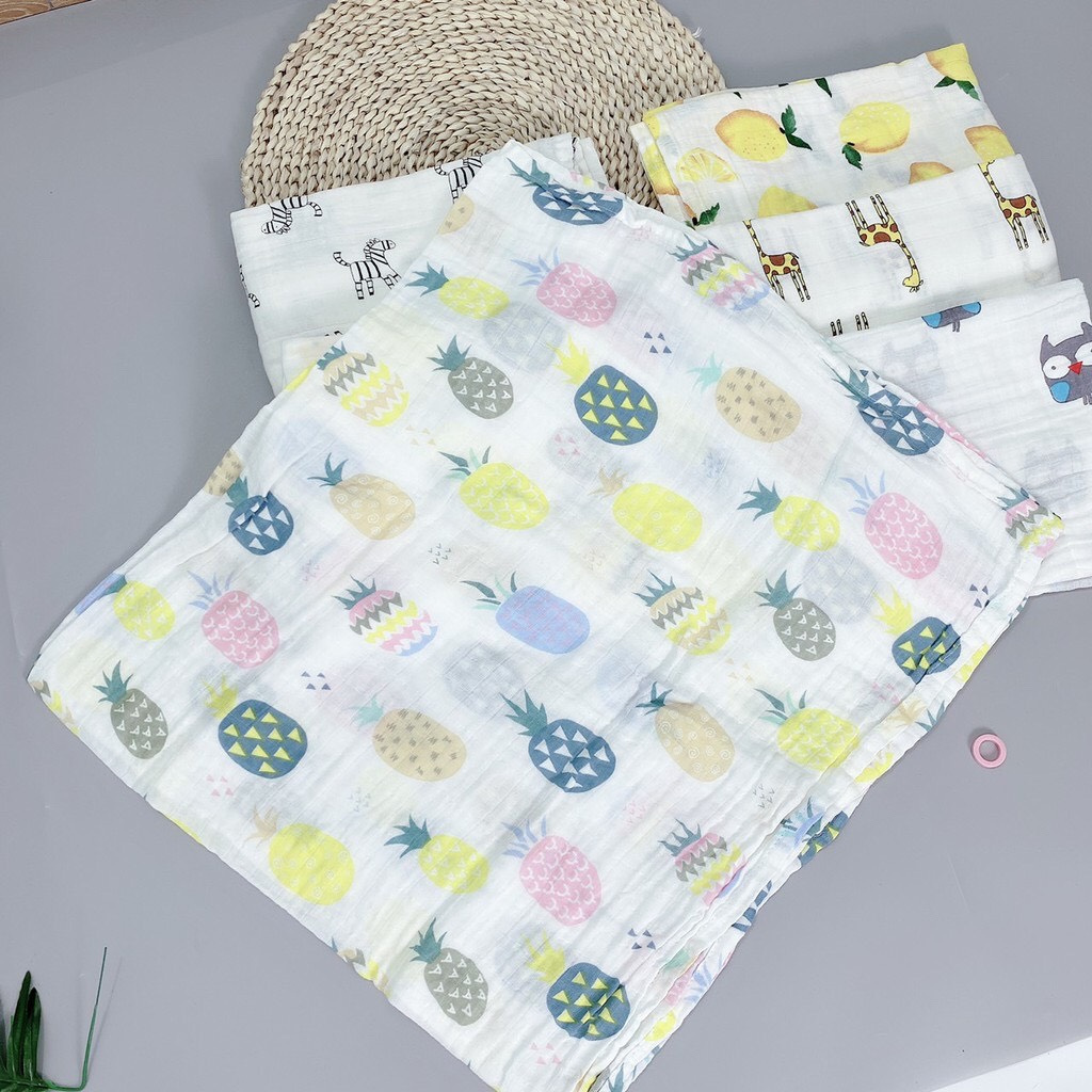 Khăn Tắm Xô Cotton 2 Lớp- Cho Bé Sơ Sinh Và Cả nhà