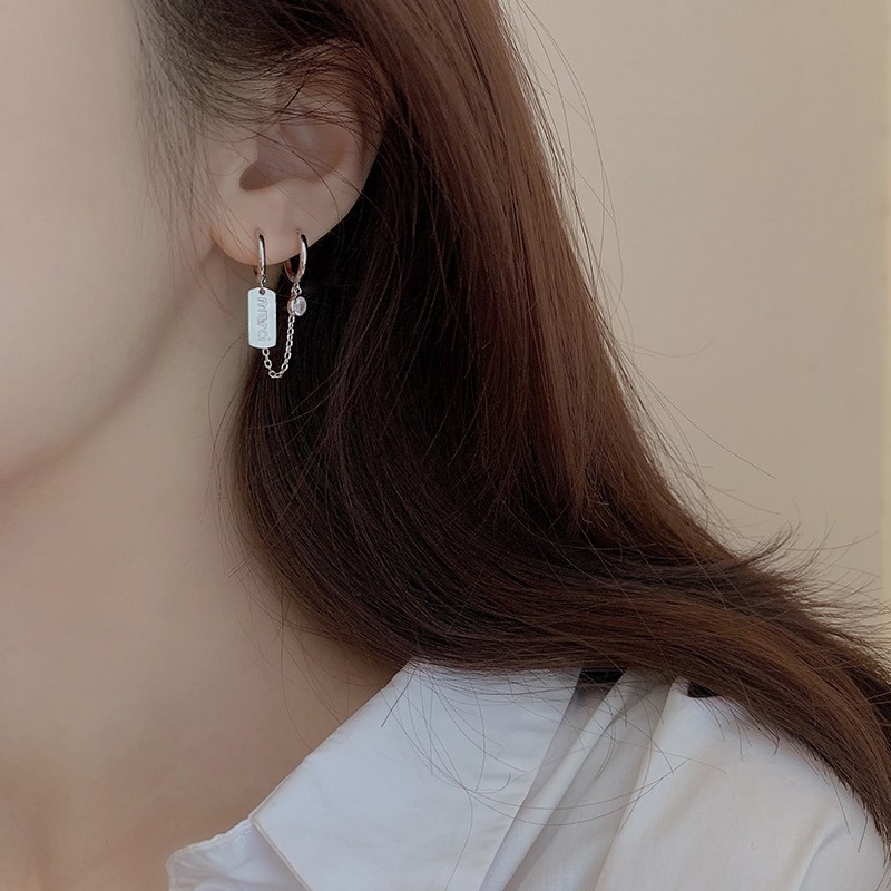 Đôi Khuyên Tai Vòng Tròn Đôi Cá Tính