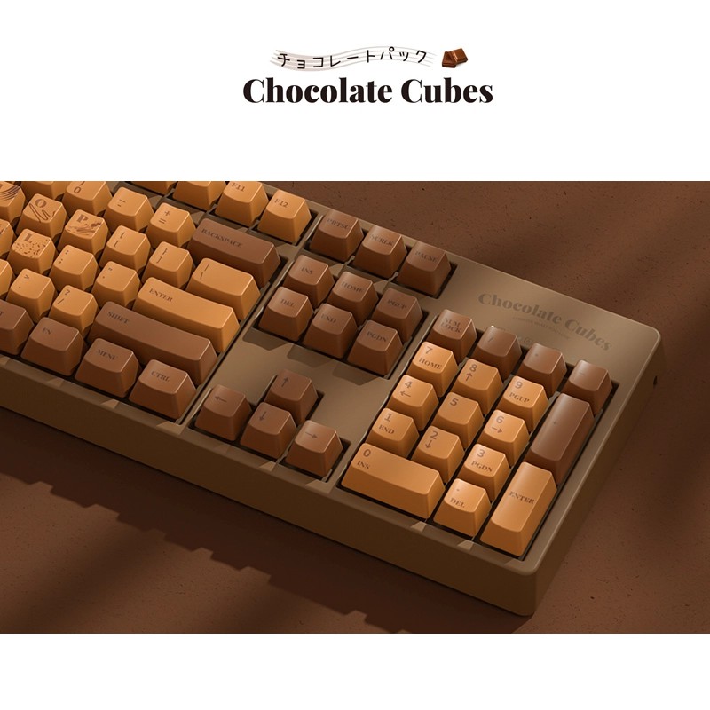 Bàn phím cơ có dây Mofii AJAZZ Chocolate Cubes 104 - Hàng chính hãng