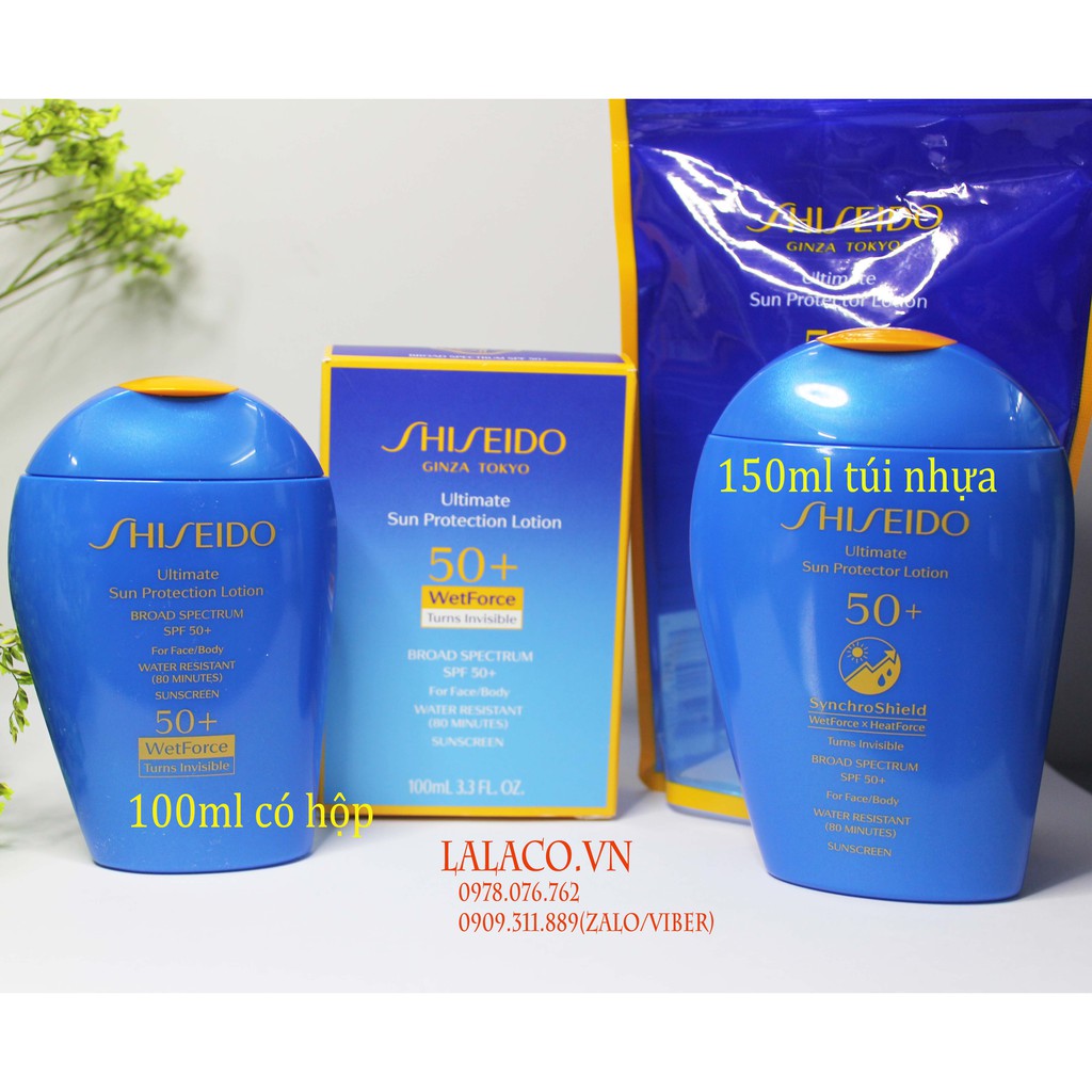 Kem chống nắng Shiseido Ultimate Sun Protection Lotion SPF 50+ 50ml /150ml