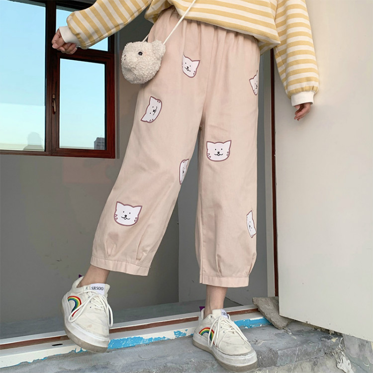 Quần Dài Dáng Rộng In Hoạt Hình Dễ Thương Thời Trang Cho Nữ | BigBuy360 - bigbuy360.vn