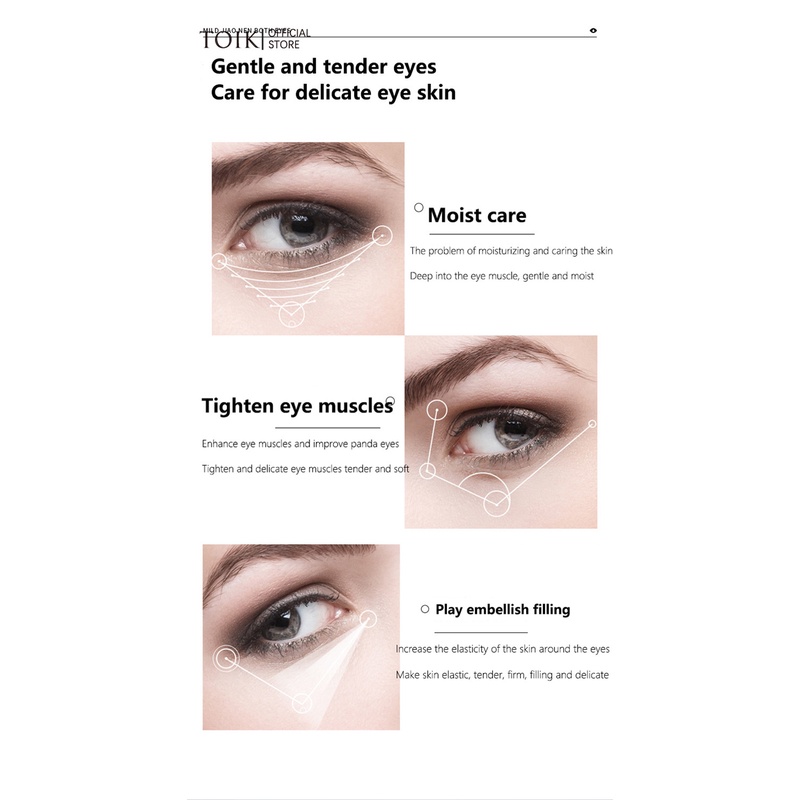 Kem bôi mắt thiết kế đầu kim loại tròn giúp chống bọng mắt loại bỏ nếp nhăn chăm sóc quầng thâm mắt tinh chất dưỡng ẩm