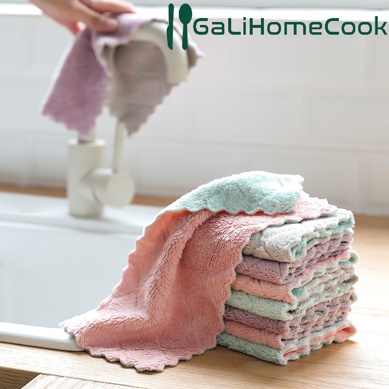 Khăn lau bếp đa năng gia dụng mẫu mới 2 mặt siêu thấm hút mềm mịn | BigBuy360 - bigbuy360.vn