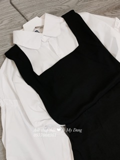 Set áo sơmi + yếm dài ( note hoặc ib chọn size )