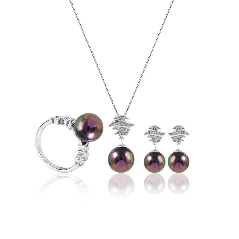 EROPI-Bộ trang sức bạc Tiara Pearl Jewelry