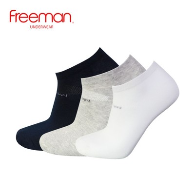 [Combo 3 đôi] Tất cổ ngắn chất liệu cotton thấm hút mồ hôi tốt FREEMAN