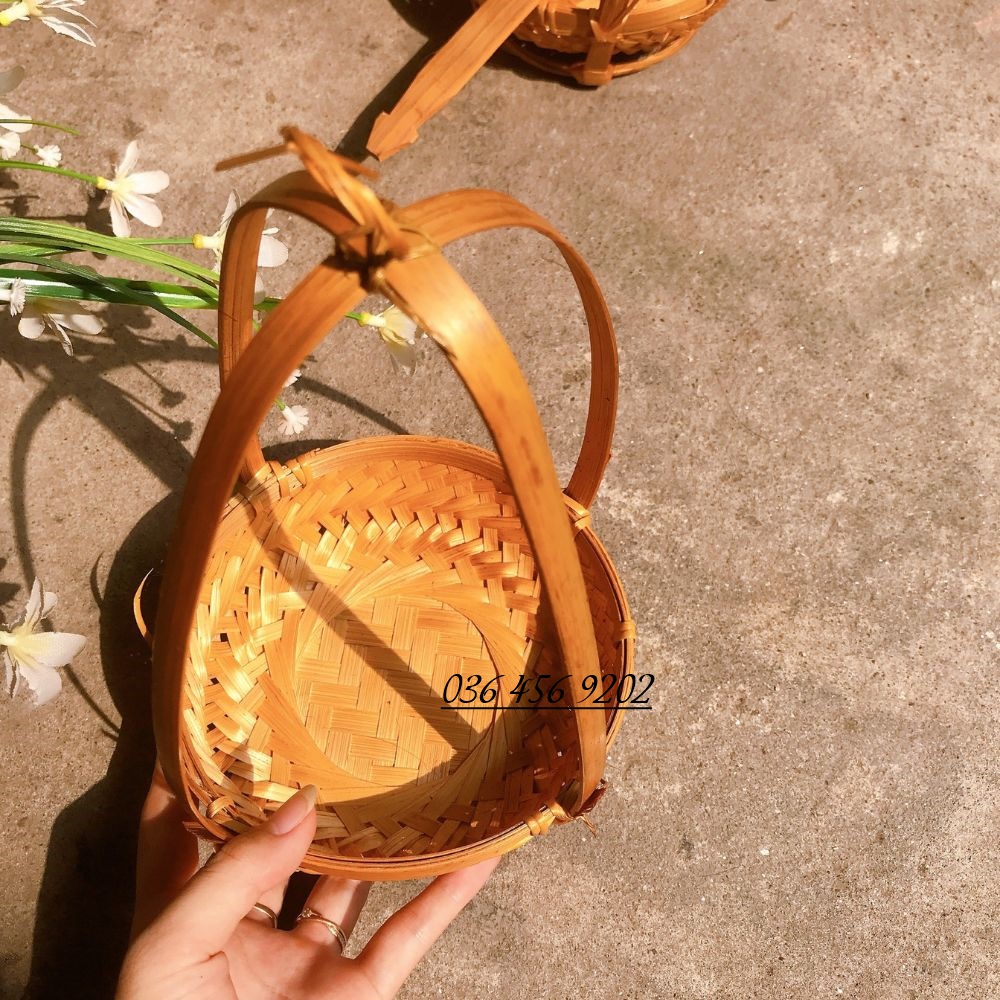 Quang gánh tre trang trí cắm hoa, bày ngũ quả bàn thờ thần tài, đồ chơi trẻ em an toàn thân thiện với môi trường