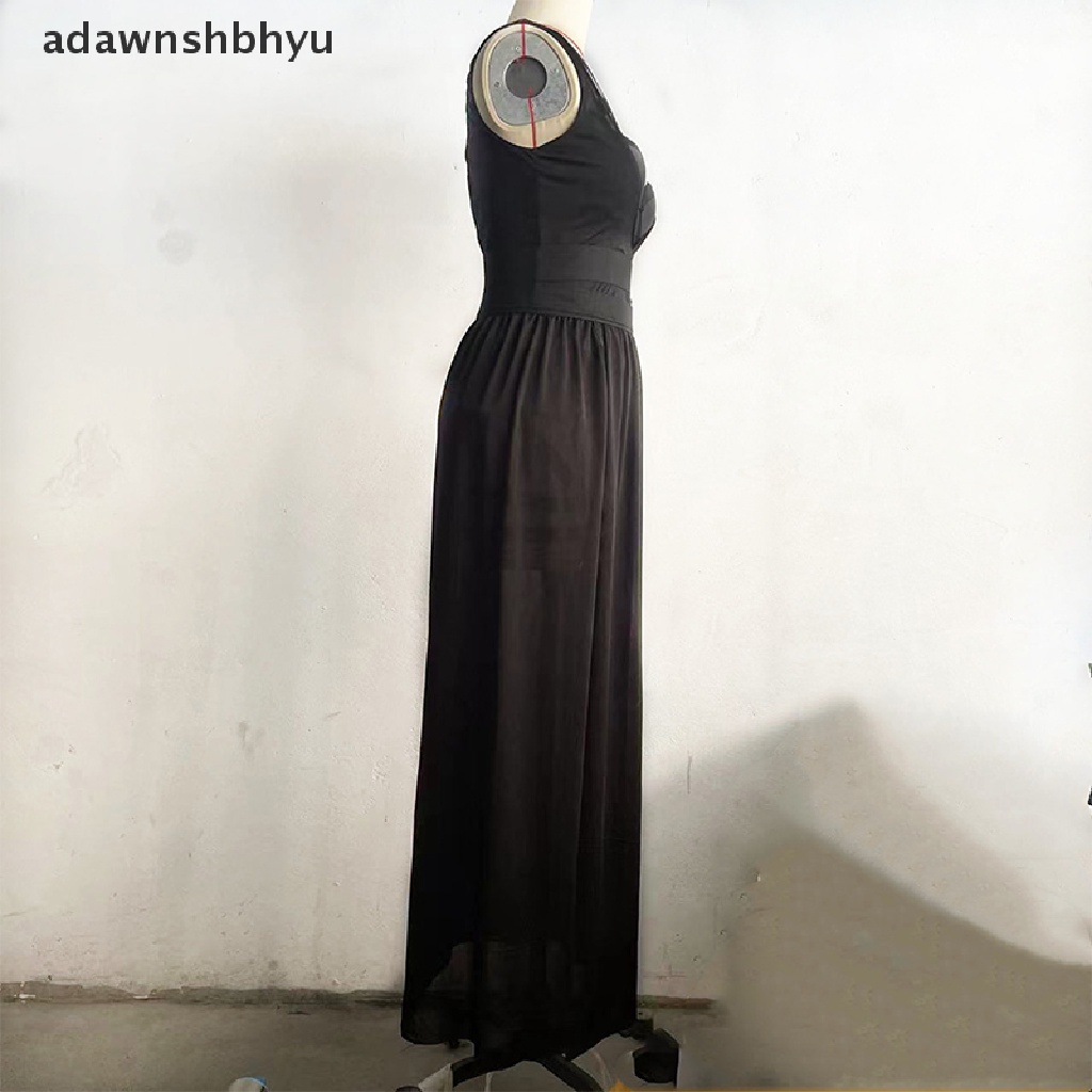 Bộ 3 Món Áo Croptop Sát Nách + Chân Váy Lưới Xẻ Tà Kiểu Vintage Gothic Thời Trang Mùa Hè Cho Nữ