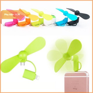Quạt Mini Usb 2 Cánh Cắm Điện Thoại Android Iphone